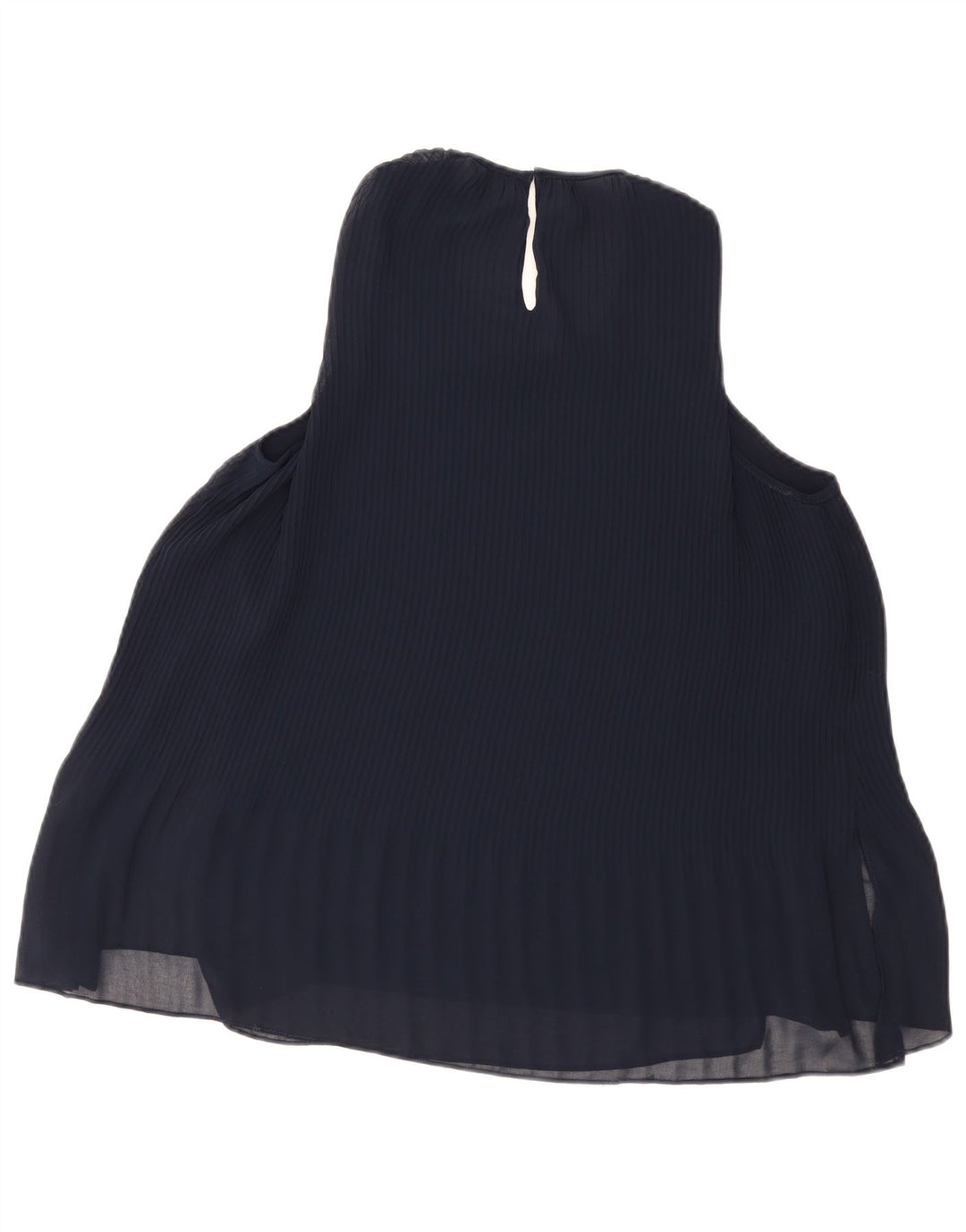 Zara Γυναικεία Αμάνικη Μπλούζα Τοπ UK 10 Small Navy Blue
