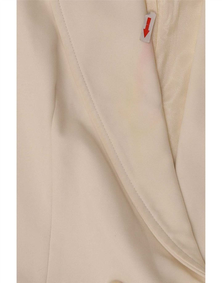 Zara Γυναικείο Αμάνικο Διπλό Μπουφάν Blazer UK 12 Medium White