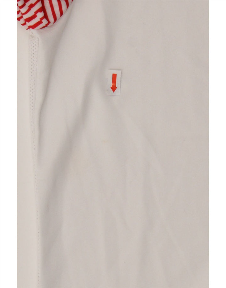 NIKE Mens Dri Fit Graphic T-Shirt Top Small White Striped Polyester