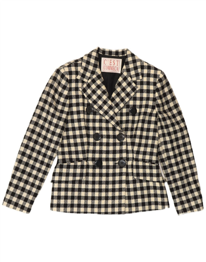 C'EST COMMECA γυναικεία φούστα 2 τεμαχίων UK 14 Medium W30 Black Gingham