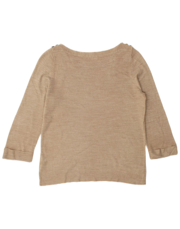 Marks & Spencer Γυναικείο πουλόβερ με λαιμόκαυστο UK 12 Medium Beige