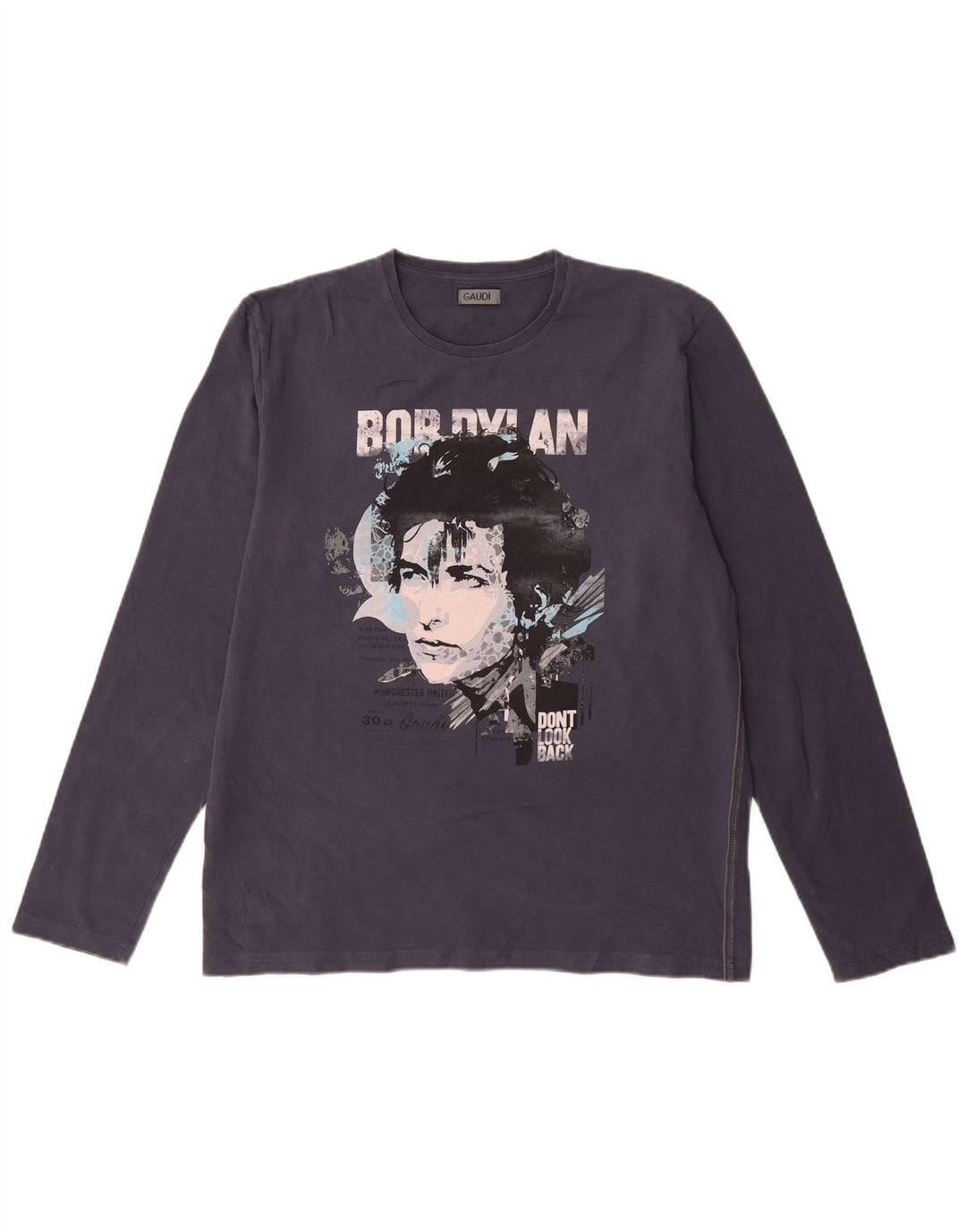 Ανδρικό γραφικό μπλουζάκι Gaudi μακρυμάνικο 2XL Navy Blue βαμβακερό