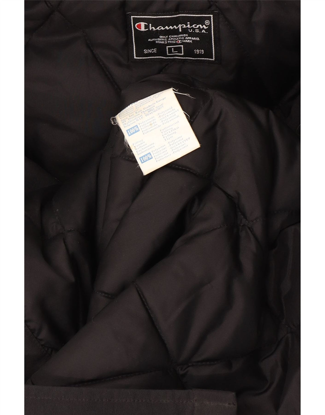 Champion Ανδρικό παλτό με κουκούλα UK 40 Large Black Polyamide