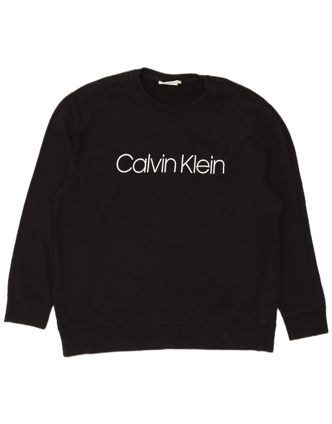 Γραφικό ανδρικό φούτερ Calvin Klein Jumper 4XL Μαύρο βαμβακερό