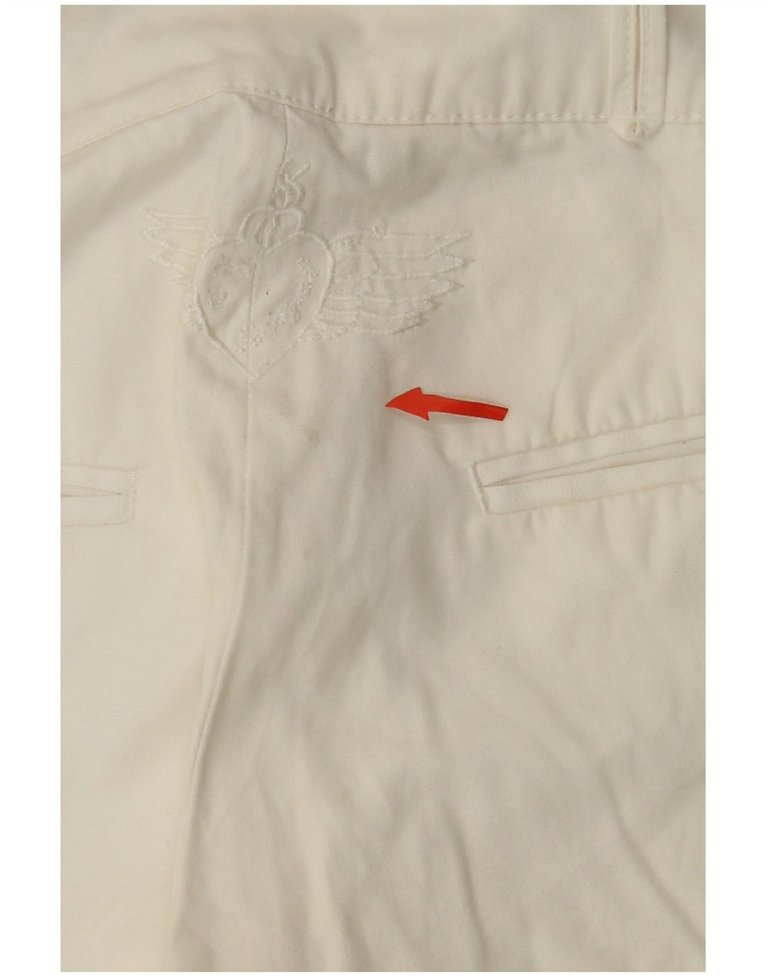 DESIGUAL Γυναικείο ίσιο παντελόνι Chino EU 38 Medium W30 L28 Λευκό βαμβακερό