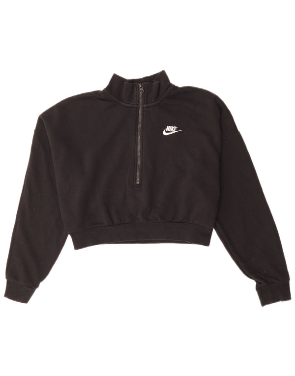 Γυναικείο φούτερ Nike με φερμουάρ με λαιμόκοψη Jumper UK 10 Small Black