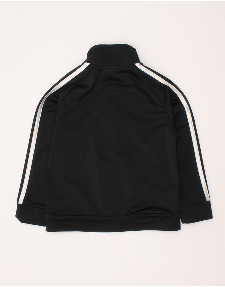 Adidas Boys Tracksuit Top Jacket 2-3 Years Black Polyester