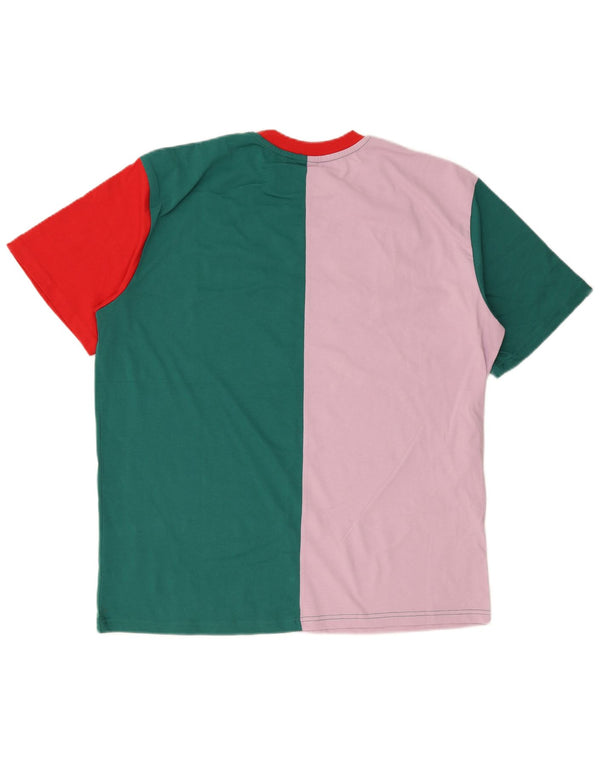Ανδρικό γραφικό T-Shirt Karl Kani Top Large Green Colourblock Βαμβακερό