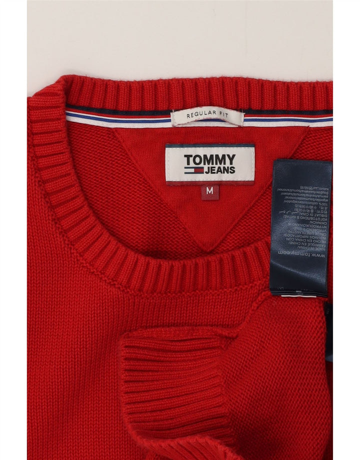 Ανδρικό πουλόβερ TOMMY HILFIGER Regular Fit Crew Neck Jumper Μεσαίο κόκκινο βαμβακερό