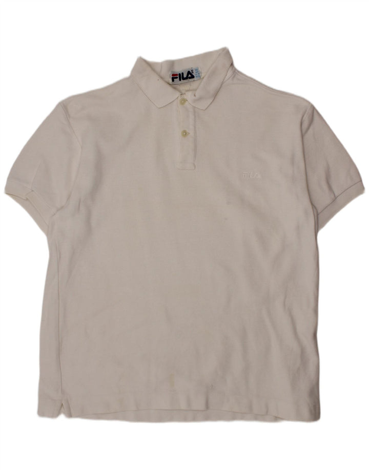 Μπλουζάκι πόλο αγοριών FILA 13-14 ετών Λευκό