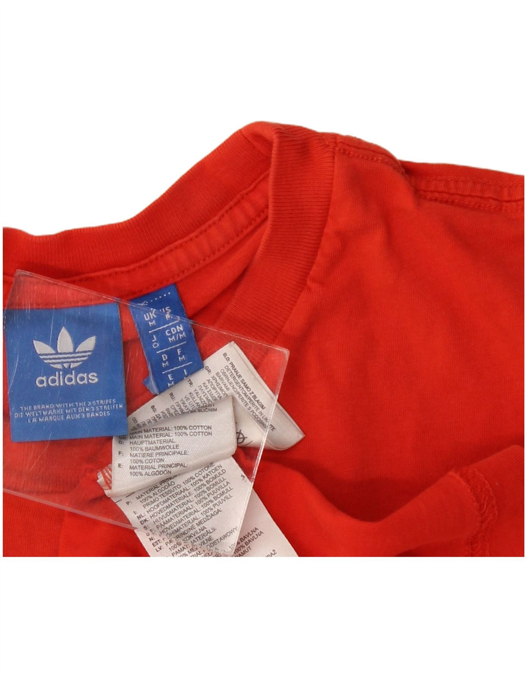 Ανδρικό γραφικό T-Shirt Adidas Top Μεσαίο κόκκινο βαμβακερό
