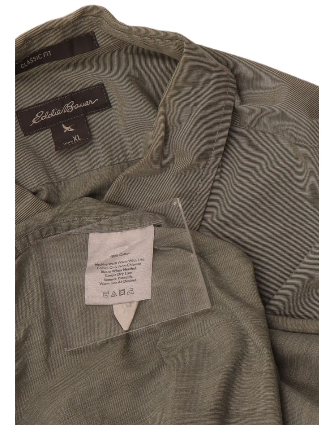 Eddie Bauer Ανδρικό πουκάμισο Classic Fit XL Πράσινο βαμβακερό