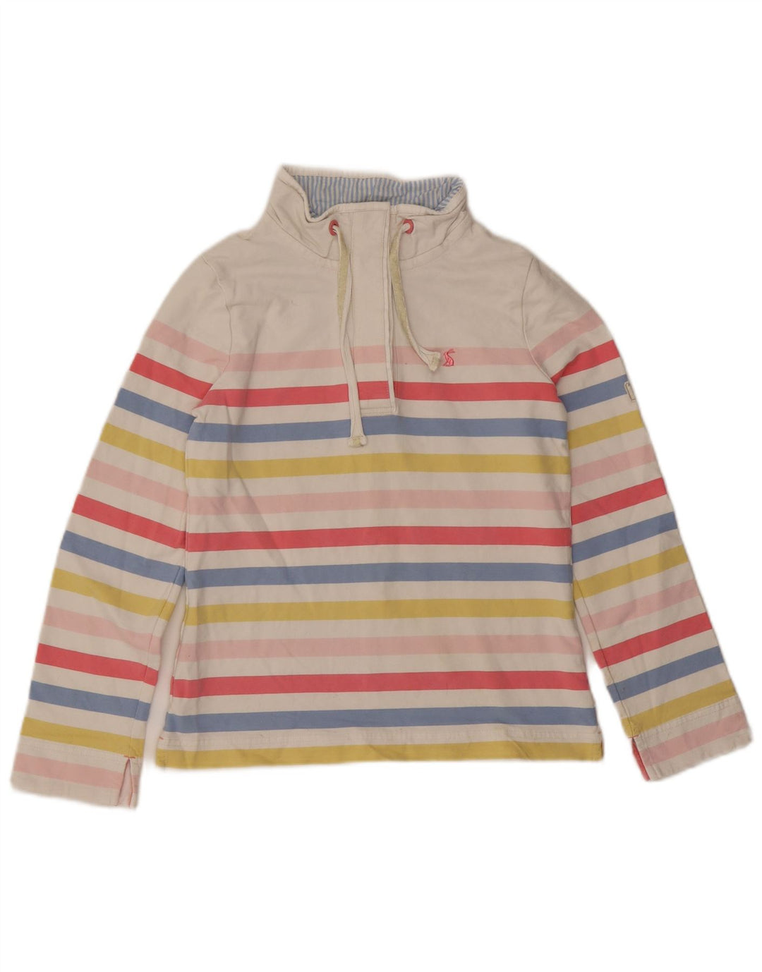 Joules Γυναικεία φούτερ Jumper UK 8 Μικρή πολύχρωμη ριγέ βαμβακερή