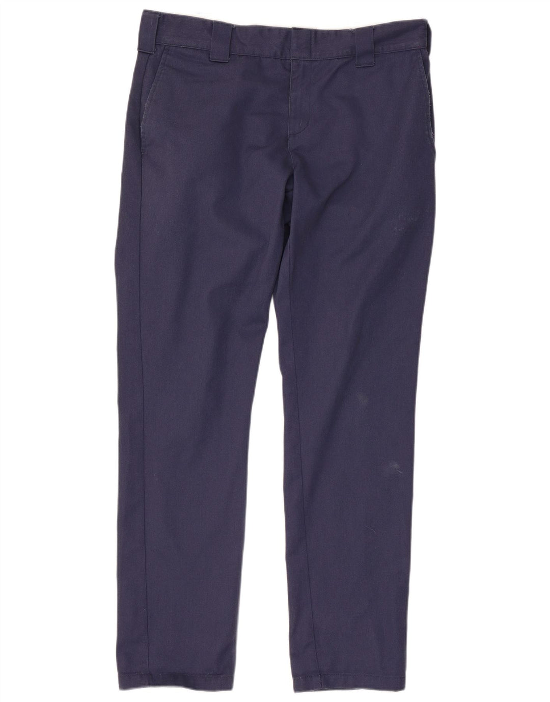 DICKIES Womens Slim Fit Chino Trousers W32 L32 Navy Blue Polyester