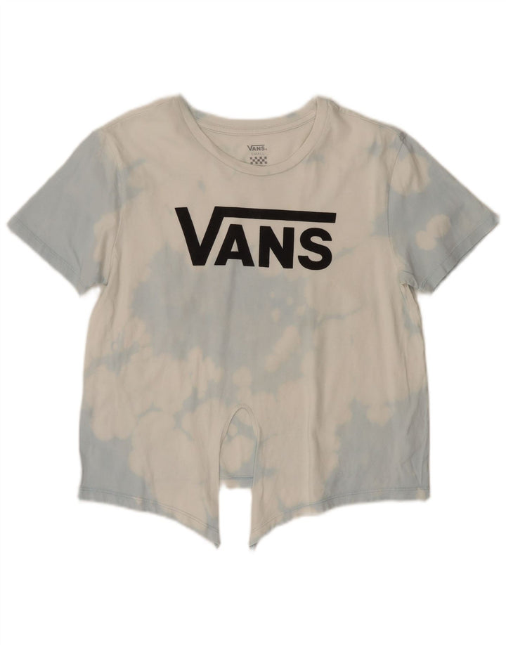 Vans Γυναικείο T-Shirt Top UK 10 Small White Tie Dye