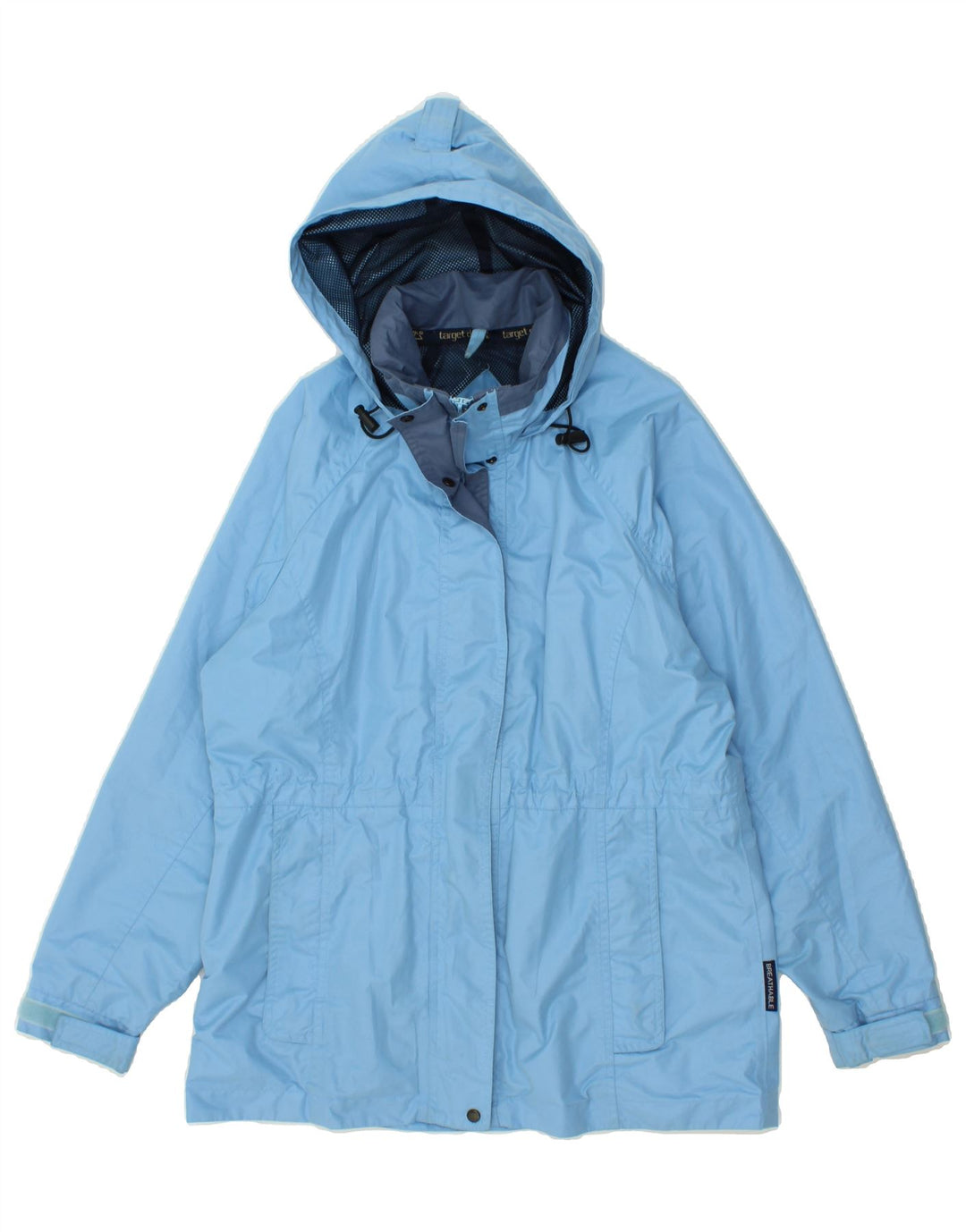 TARGET DRY Womens Hooded Rain Jacket US 12 Large Blue Polyester Vintage Target Dry and Second-Hand Target Dry from Messina Hembry 