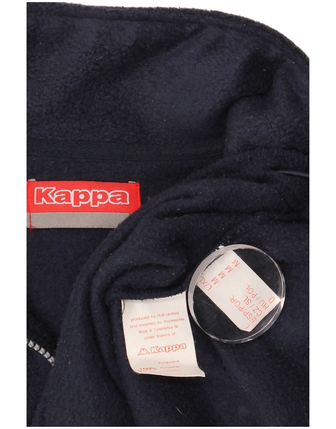 Kappa Ανδρικό φερμουάρ Fleece Jumper Μεγάλο Navy Blue Polyester