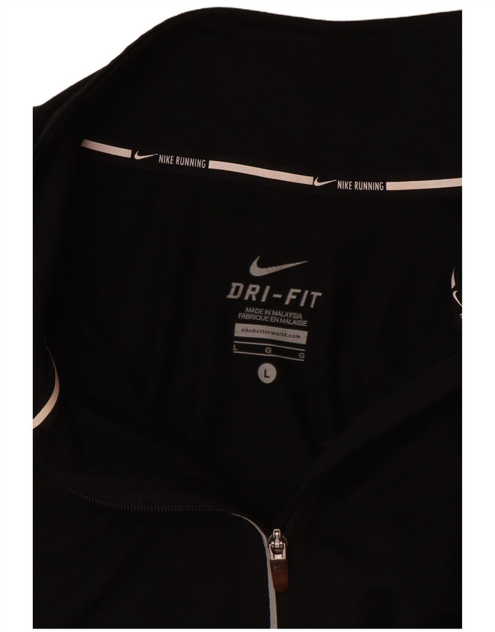 Γυναικεία φόρμα πουλόβερ με φερμουάρ Nike Dri Fit Top UK 16 Large Black