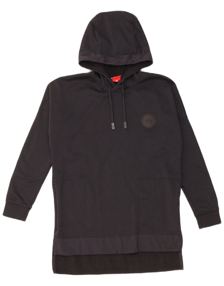 Nike Γυναικείο Longline Hoodie Jumper UK 10 Small Black Polyester