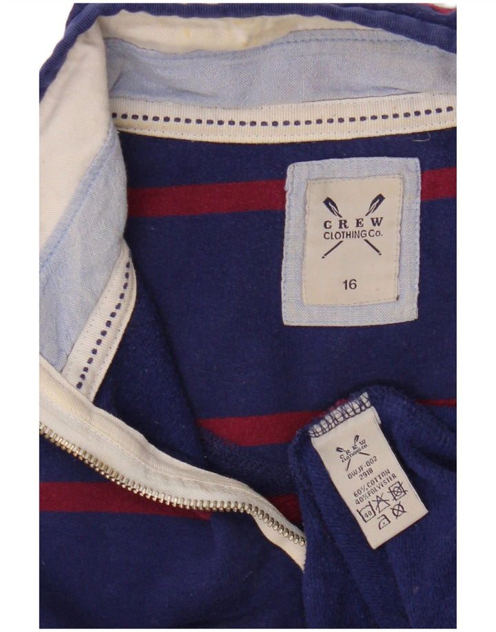 CREW CLOTHING Γυναικεία φούτερ Jumper UK 16 Large Navy Blue ριγέ