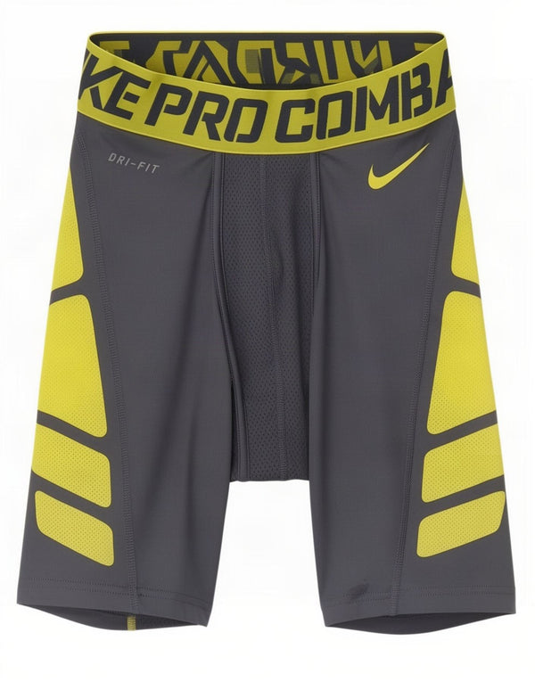 Γραφικό αθλητικό σορτς Nike Mens Pro Combat με μεγάλο γκρι χρώμα από πολυεστέρα