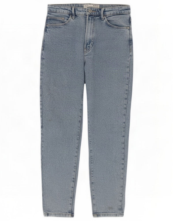 Stradivarius Womens Mom Slim Jeans UK 12 Medium W30 L26 Blue