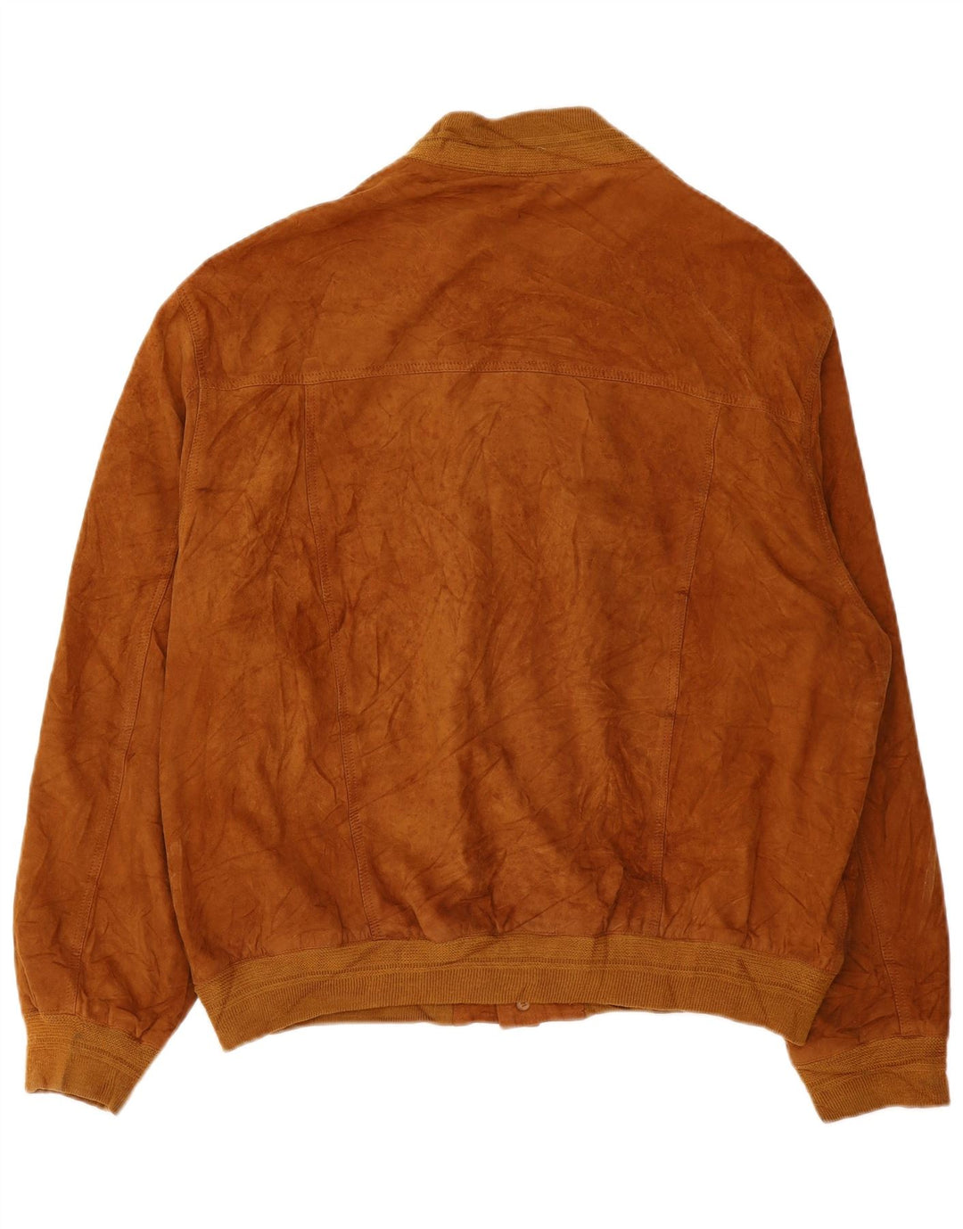 Vintage Ανδρικό Suede Bomber Jacket EU 56 3XL Καφέ Δερμάτινο
