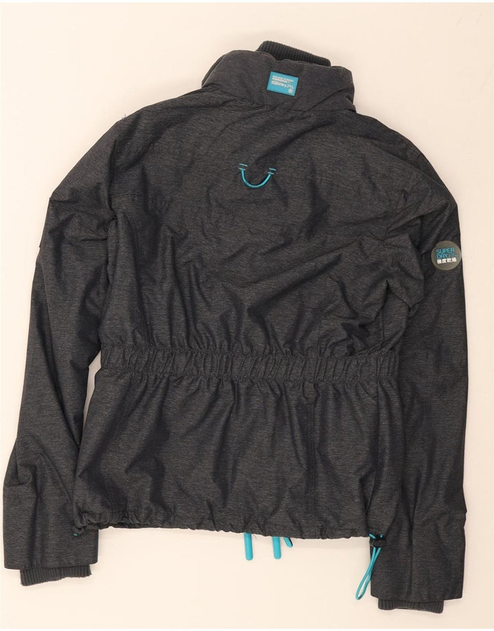 SUPERDRY Womens Windbreaker Jacket UK 16 Large Grey Nylon Vintage Superdry and Second-Hand Superdry from Messina Hembry 