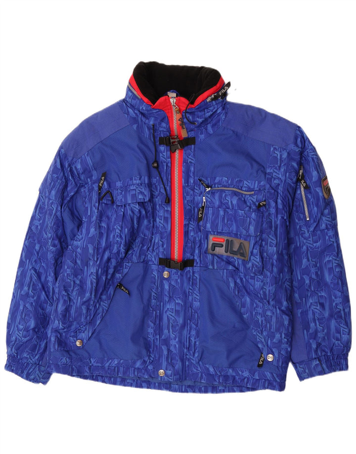 Fila Γυναικείο Μπουφάν Σκι IT 54 3XL Μπλε Γεωμετρικό