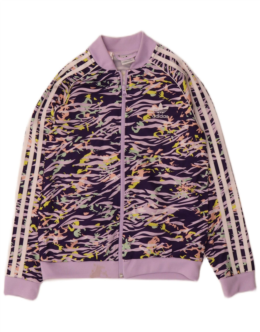 Κορίτσια αθλητική φόρμα ADIDAS Top μπουφάν 11-12 ετών Purple Animal Print