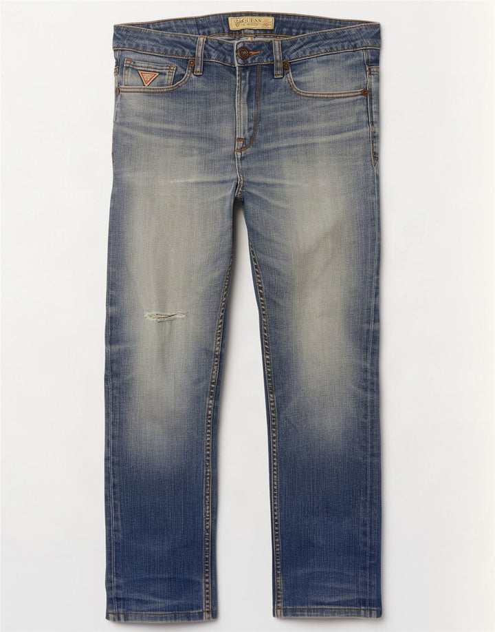 Ανδρικό τζιν ίσιο Guess W32 L29 Μπλε βαμβακερό