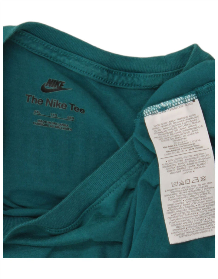 Ανδρικό T-Shirt Nike Top 2XL Τυρκουάζ βαμβακερό