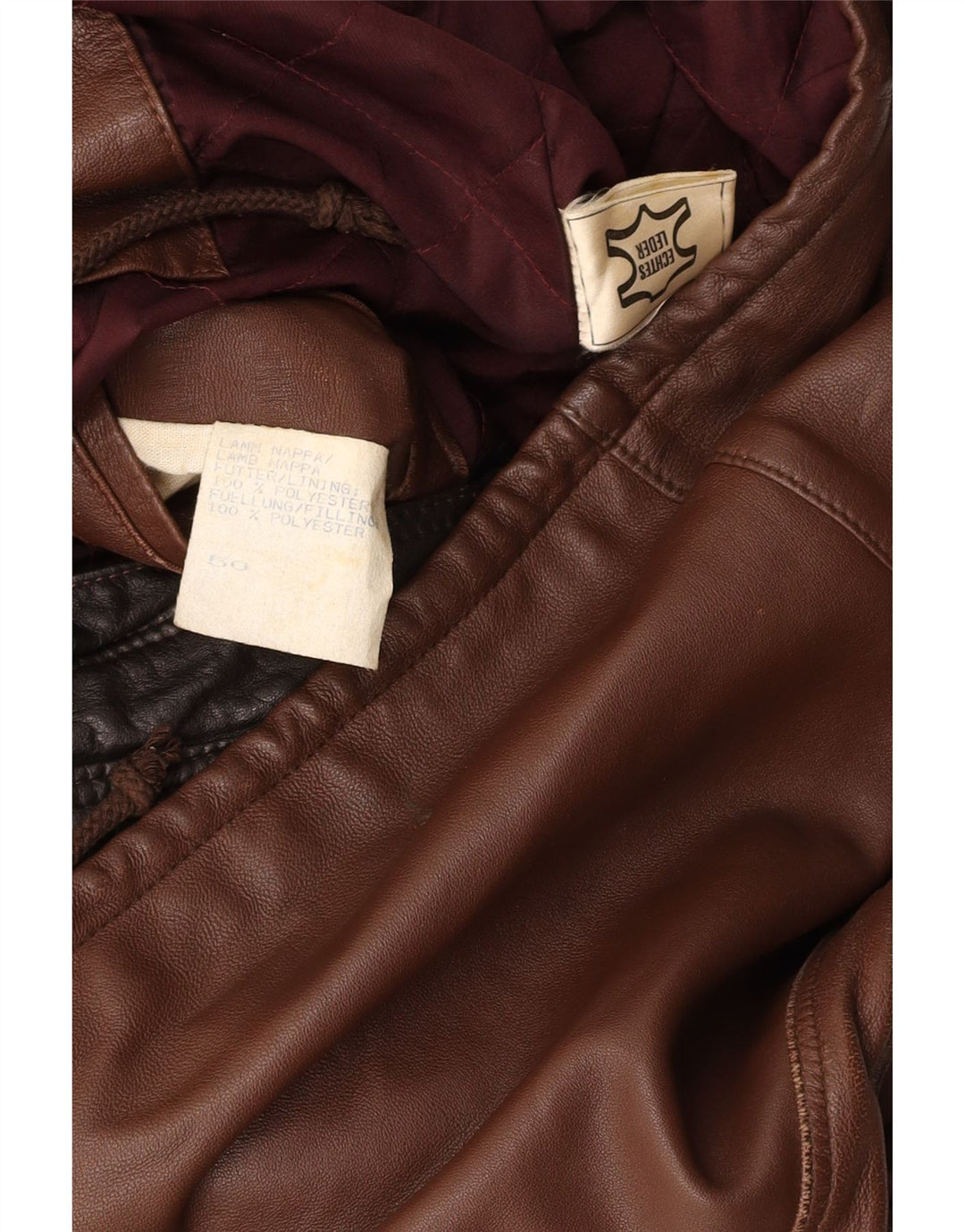 VINTAGE Ανδρικό Δερμάτινο Μπουφάν IT 50 Μεγάλο Καφέ Δερμάτινο