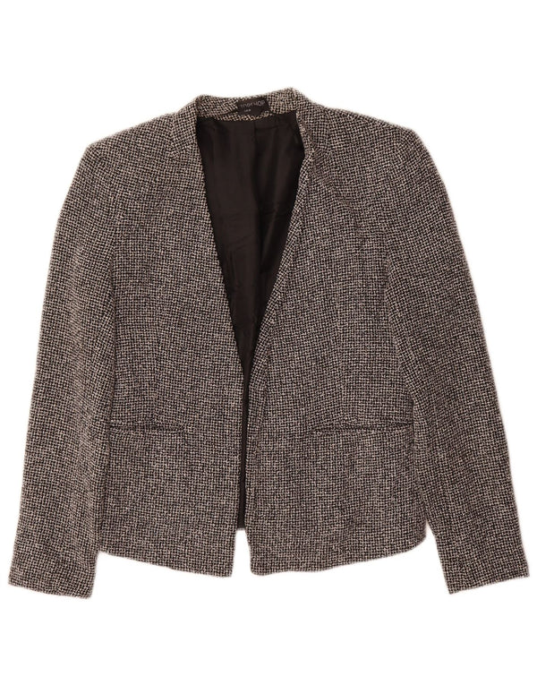 Topshop Γυναικείο Open Blazer Jacket UK 10 Small Black Check Cotton