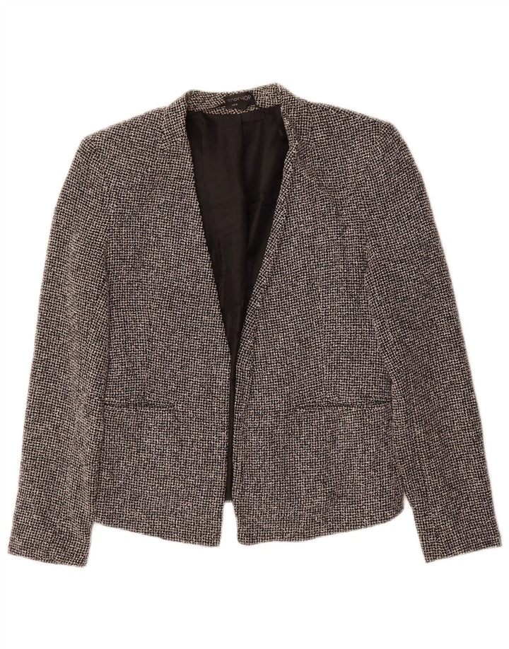 Topshop Γυναικείο Open Blazer Jacket UK 10 Small Black Check Cotton