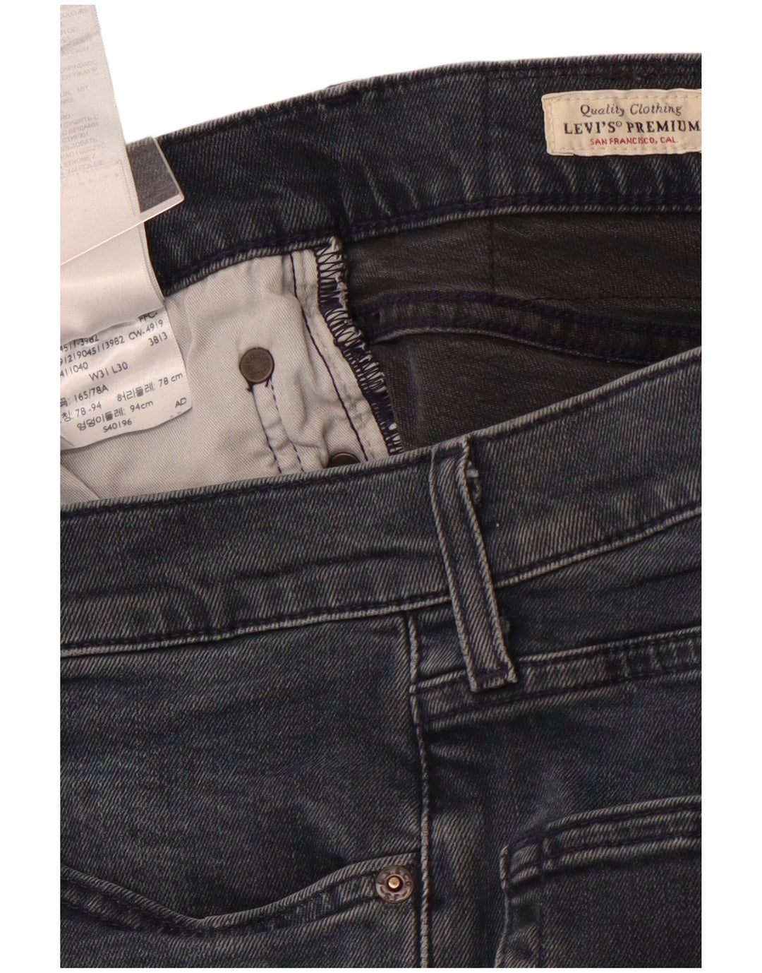 Γυναικείο τζιν ίσιο LEVI'S W31 L30 Navy Blue Cotton