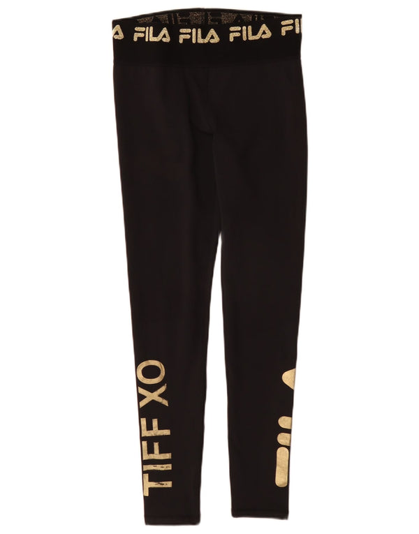 Γυναικεία γραφικά κολάν Fila UK 10 Small Black Polyester Sports