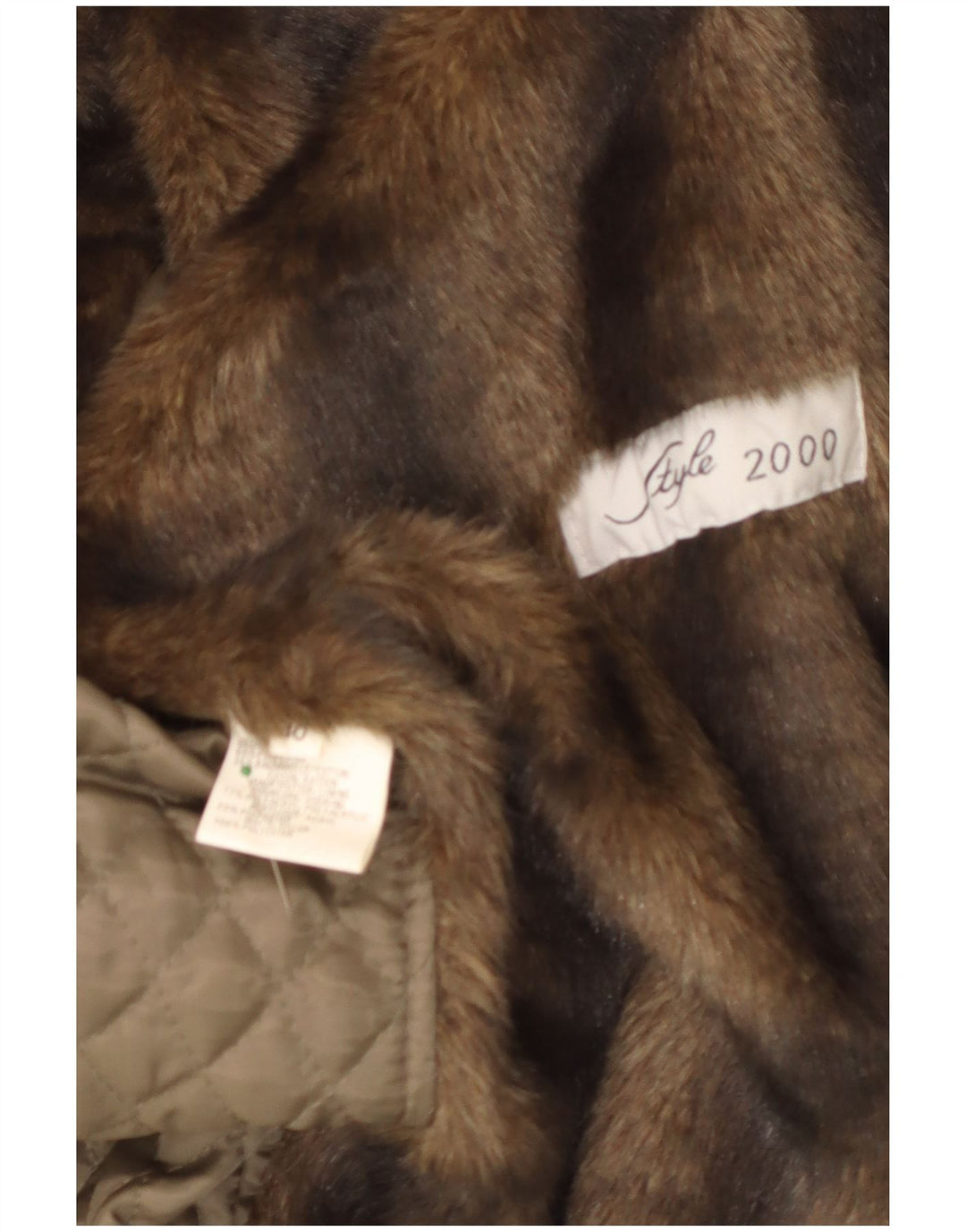 VINTAGE Γυναικείο Πανωφόρι από Faux Fur παλτό EU 40 Medium Beige Polyester
