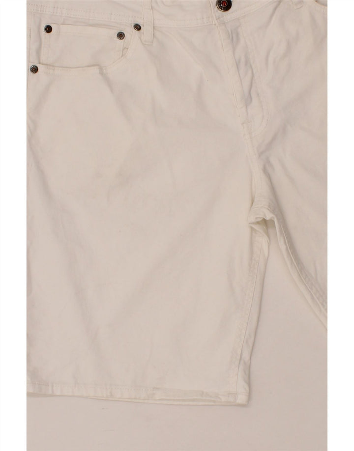 JACK & JONES Mens Casual Shorts XL W38  White Polyester Vintage Jack & Jones and Second-Hand Jack & Jones from Messina Hembry 