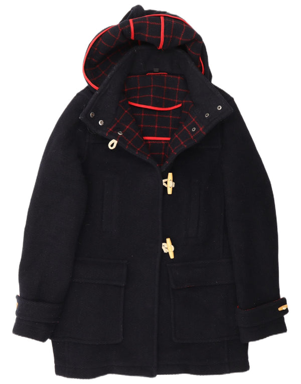 Topshop Γυναικείο παλτό Duffle με κουκούλα UK 12 Medium Navy Blue Wool