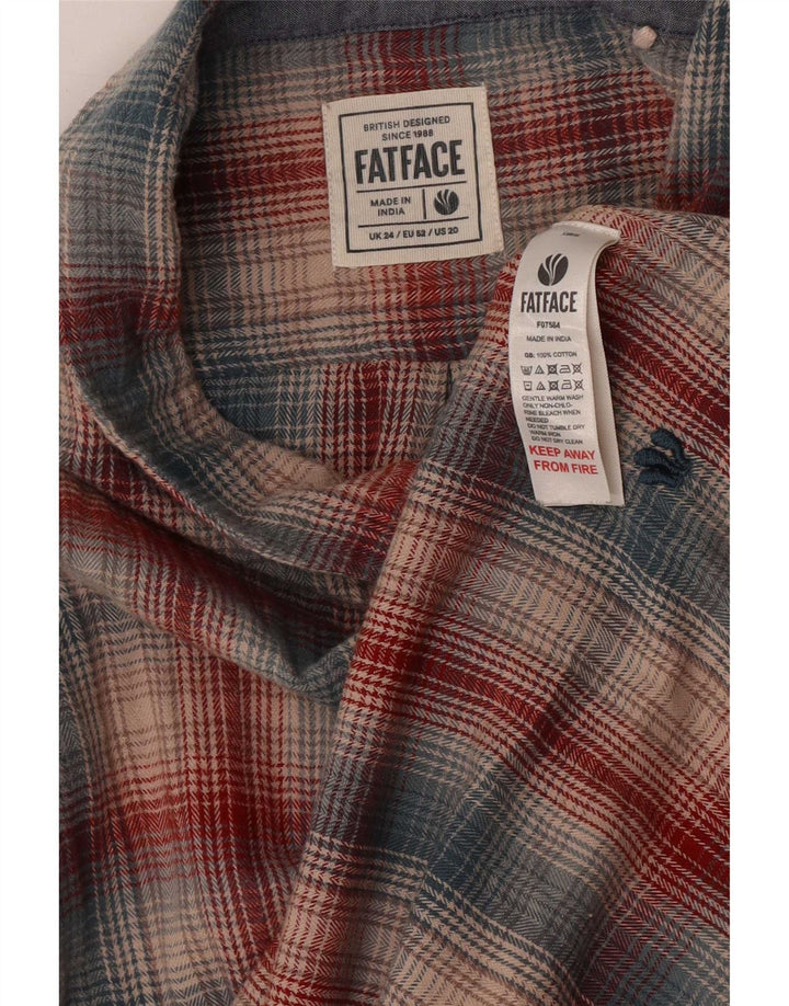 Fat Face Γυναικείο Φανελένιο Πουκάμισο UK 24 4XL Πολύχρωμο βαμβακερό καρό