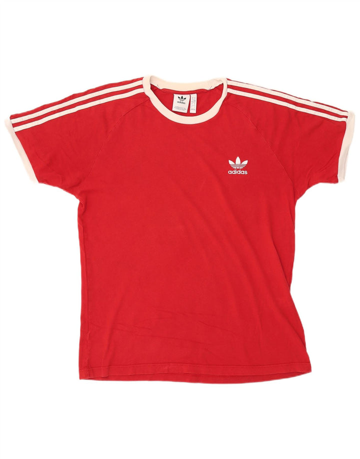 Ανδρικό T-Shirt ADIDAS Top μεγάλο κόκκινο βαμβακερό