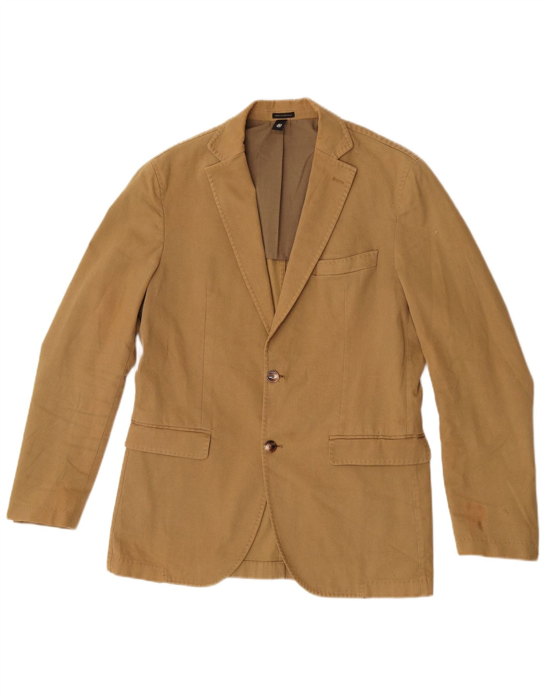 Massimo Dutti Ανδρικό τζάκετ σακάκι με 2 κουμπιά EU 48 Μεσαίο χακί βαμβακερό