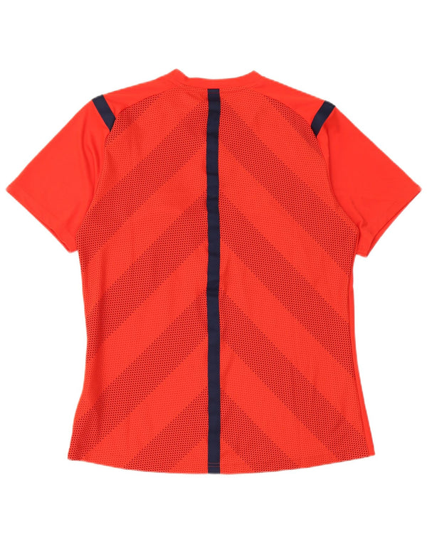 Adidas Boys Climacool T-Shirt 15-16 ετών μεγάλο κόκκινο ριγέ πολυεστέρα