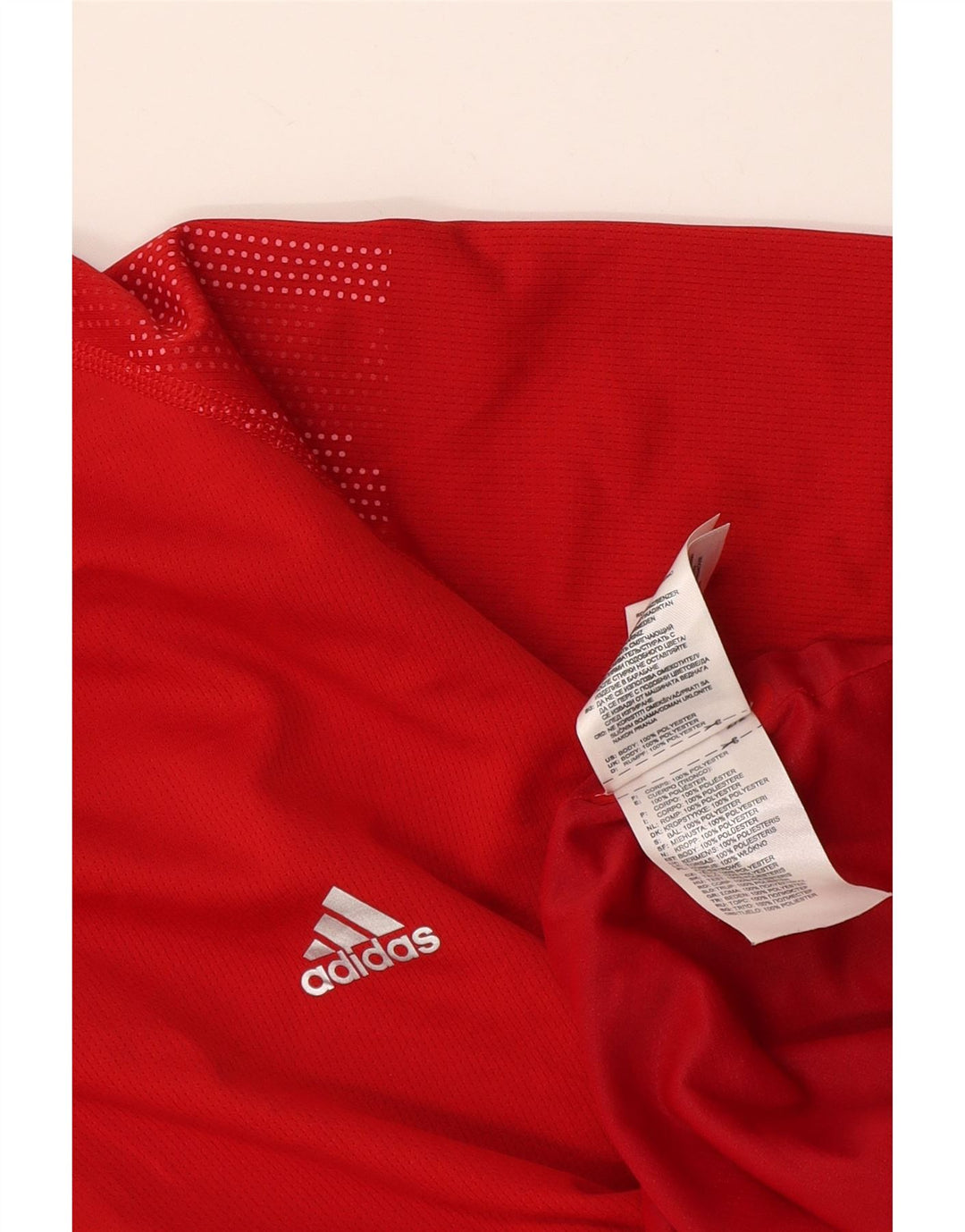 Ανδρικό πουκάμισο Adidas Polo Μεσαίο κόκκινο πολυεστέρα