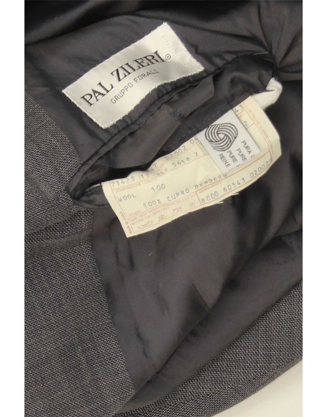 Pal Zileri Ανδρικό μπουφάν Blazer με διπλό στήθος IT 52 XL Γκρι μαλλί