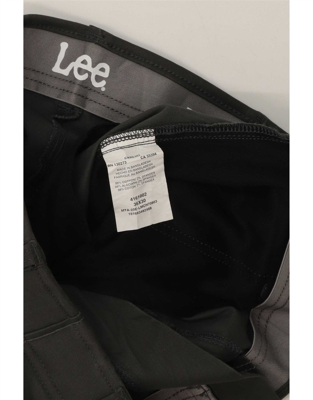 Ανδρικό παντελόνι Chino Lee Regular W36 L30 Γκρι βαμβακερό