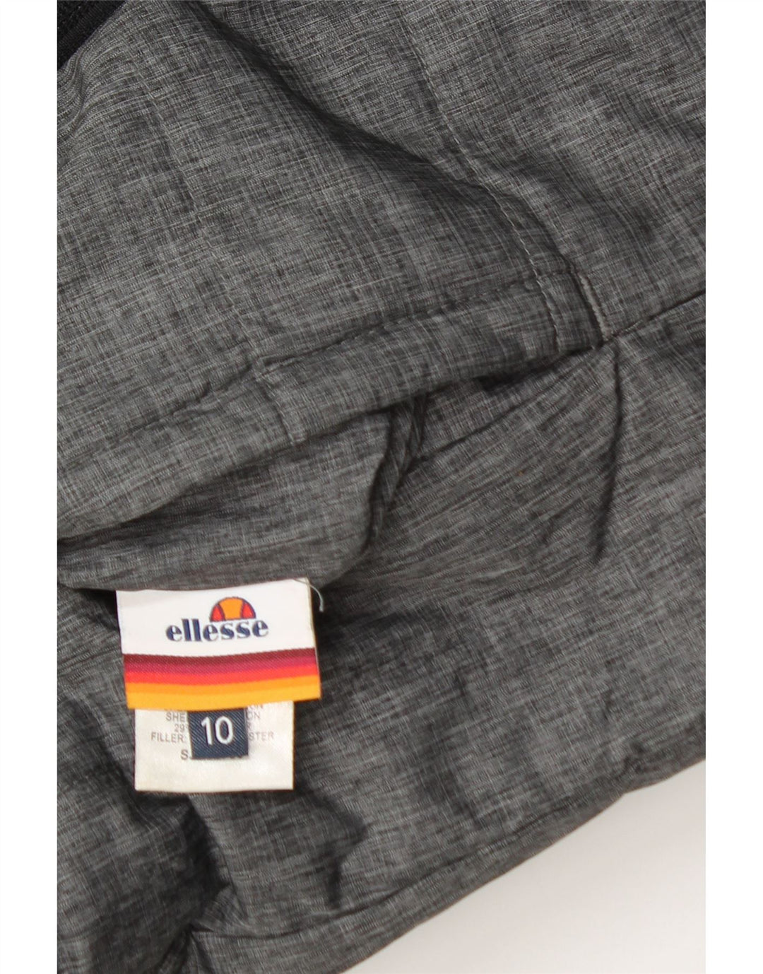 Ellesse γυναικείο μπουφάν με κουκούλα με αναστρέψιμη επένδυση UK 10 Small Grey