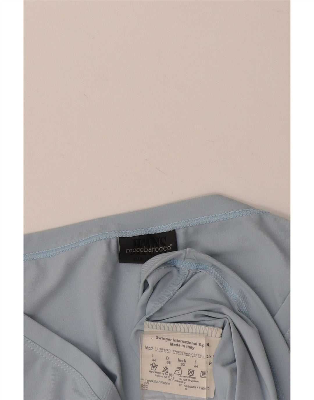 Roccobarocco Γυναικείο Crop γραφικό γιλέκο IT 44 Medium Blue Floral Nylon