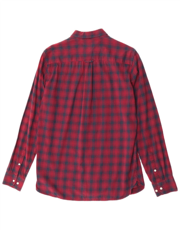 Ανδρικό φανελένιο πουκάμισο Superdry, μεσαίο μπορντό βαμβακερό
